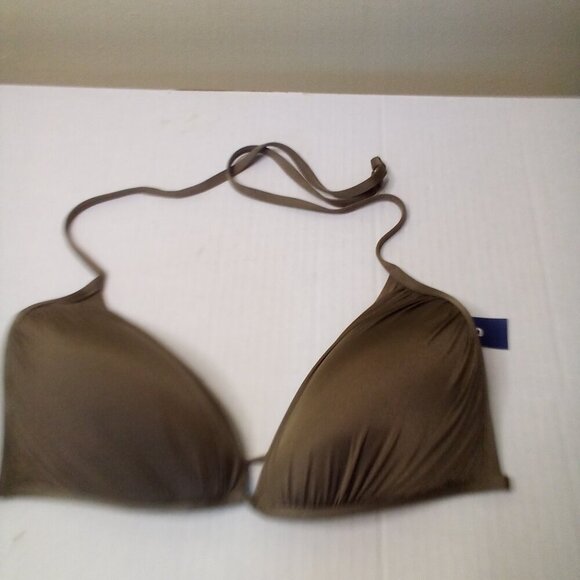 Old Navy Bikini Top Women XL Triangle Swim Padded Cups Brown - Picture 2 of 12